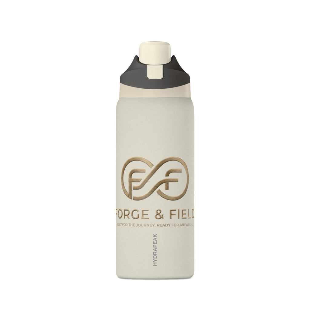 Forge & Field 32oz Insulated Water Bottle | Matte Black Stainless Steel