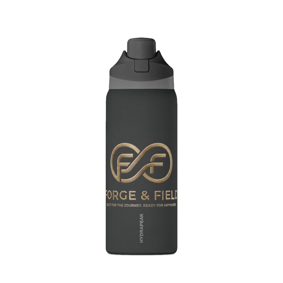 Forge & Field 32oz Insulated Water Bottle | Matte Black Stainless Steel