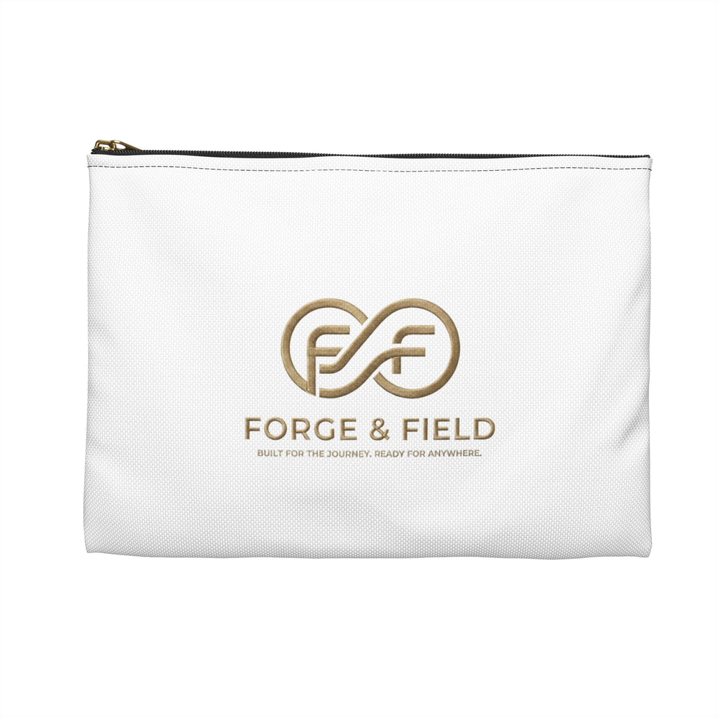 Forge & Field Logo Accessory Pouch — Premium Travel Cosmetic & Gear Organizer