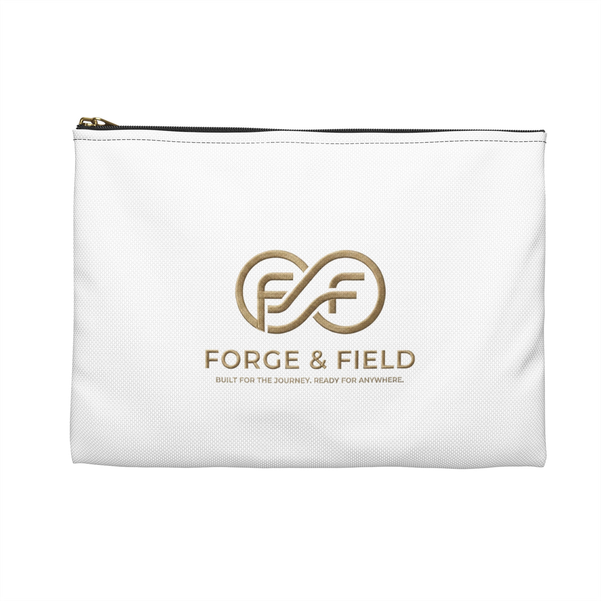Forge & Field Logo Accessory Pouch — Premium Travel Cosmetic & Gear Organizer