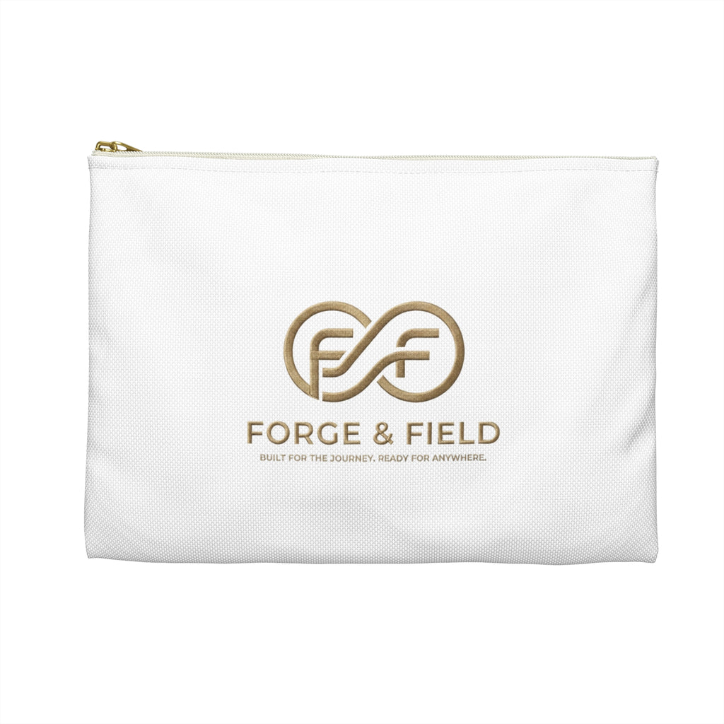 Forge & Field Logo Accessory Pouch — Premium Travel Cosmetic & Gear Organizer