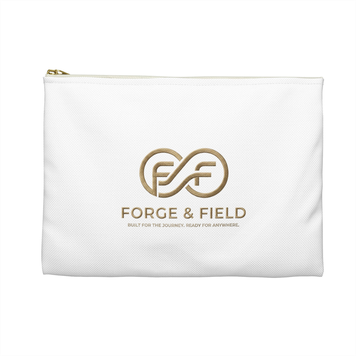 Forge & Field Logo Accessory Pouch — Premium Travel Cosmetic & Gear Organizer