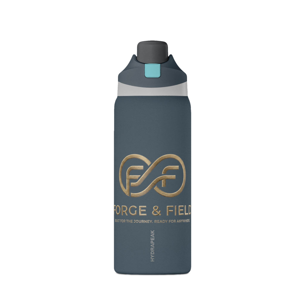 Forge & Field 32oz Insulated Water Bottle | Matte Black Stainless Steel