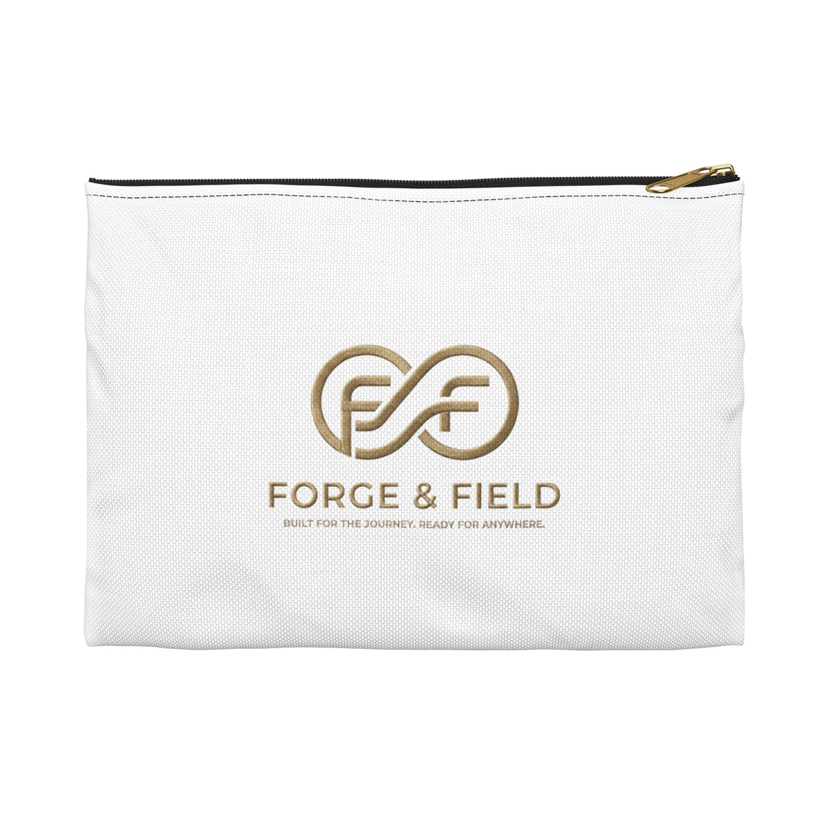 Forge & Field Logo Accessory Pouch — Premium Travel Cosmetic & Gear Organizer