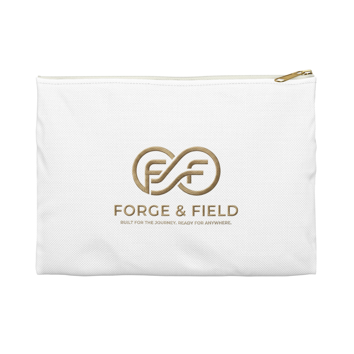 Forge & Field Logo Accessory Pouch — Premium Travel Cosmetic & Gear Organizer